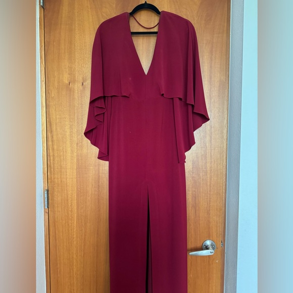 Halston Heritage Flowy Crepe Gown - Picture 2 of 11